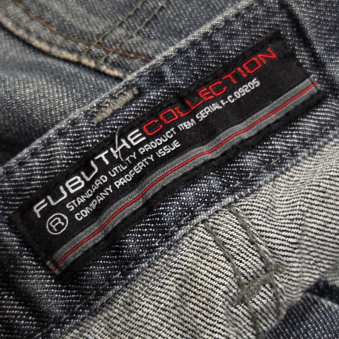 후부 빅로고 그레이 워싱 데님팬츠 상품이미지8