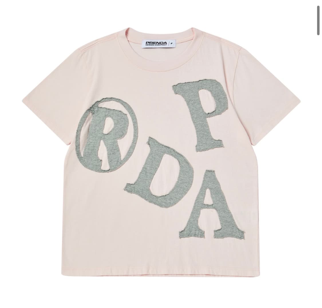 프렌다 빅패치크루넥티 라이트핑크 big patch crewneck tee 상품이미지1