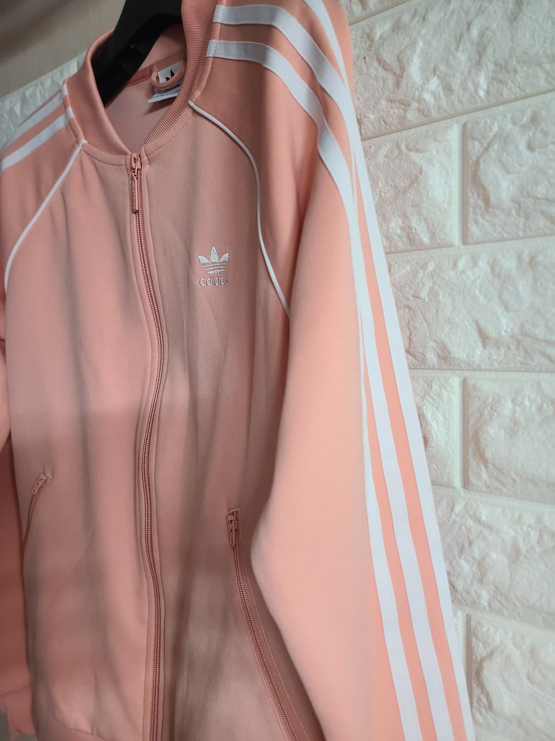 아디다스 삼선 저지 자켓 피치핑크(S) 상품이미지5