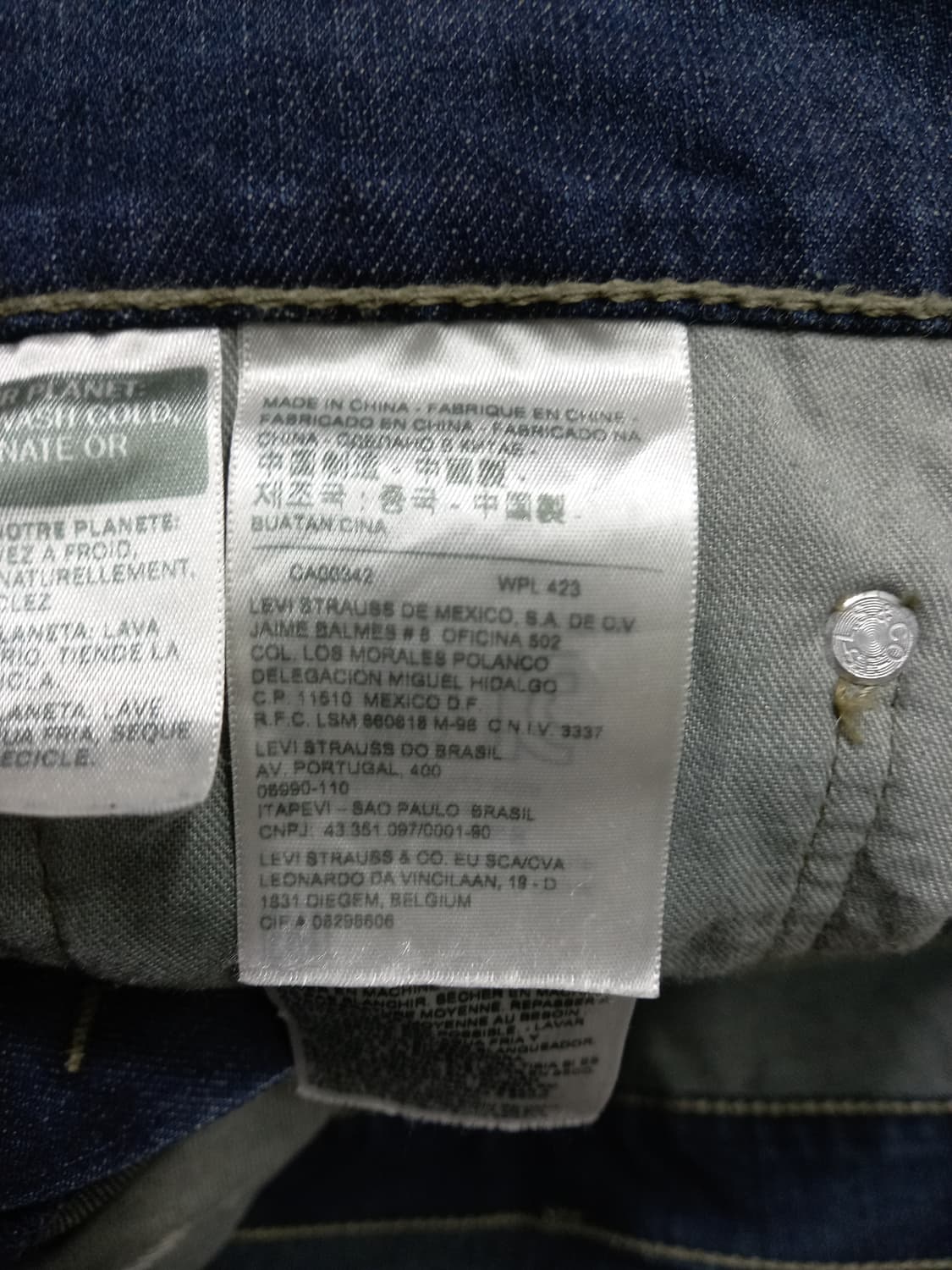 32 리바이스511 워싱 스판 슬림일자진 진청 32-308 상품이미지8