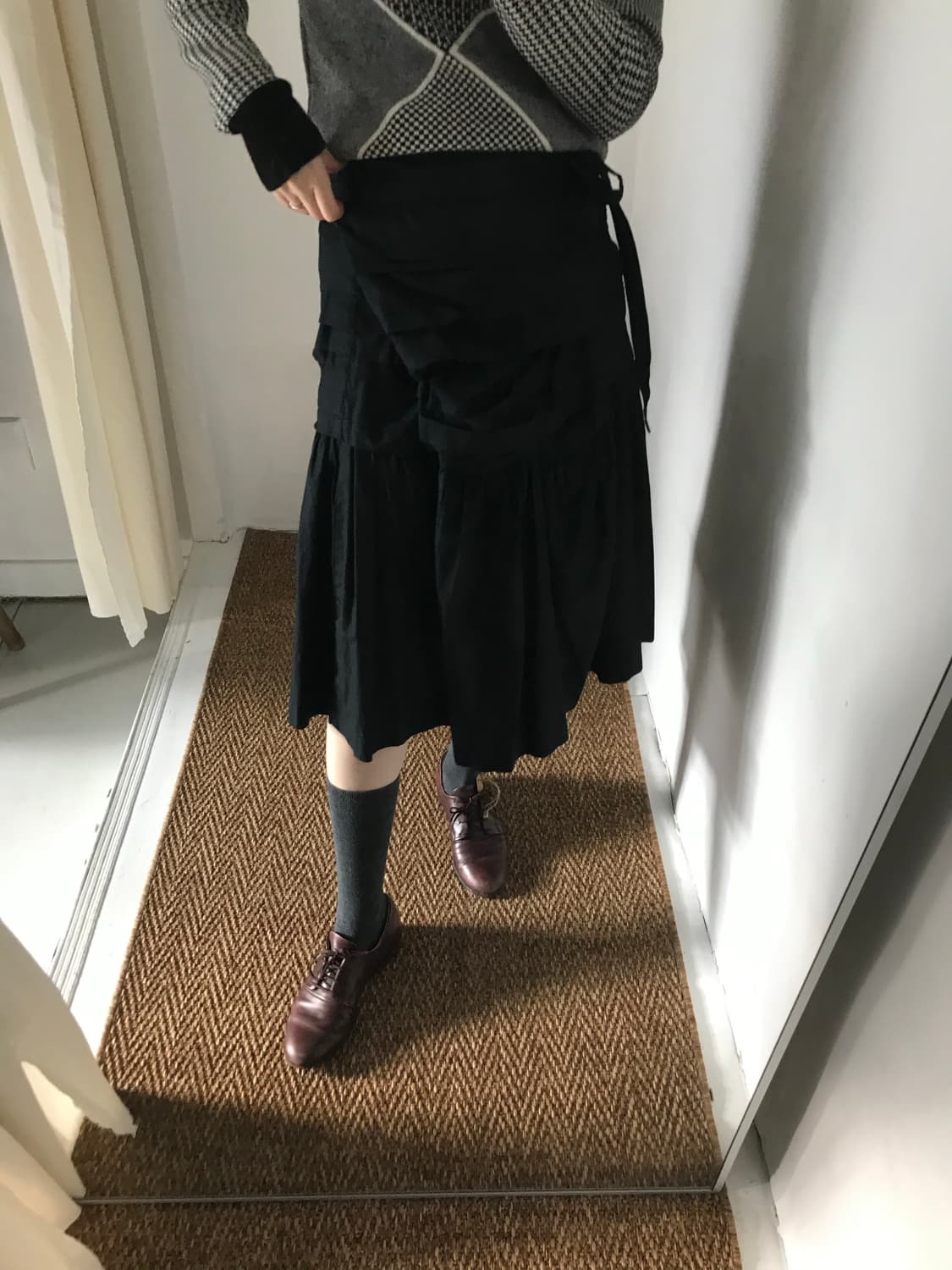 black wrap skirt 상품이미지5