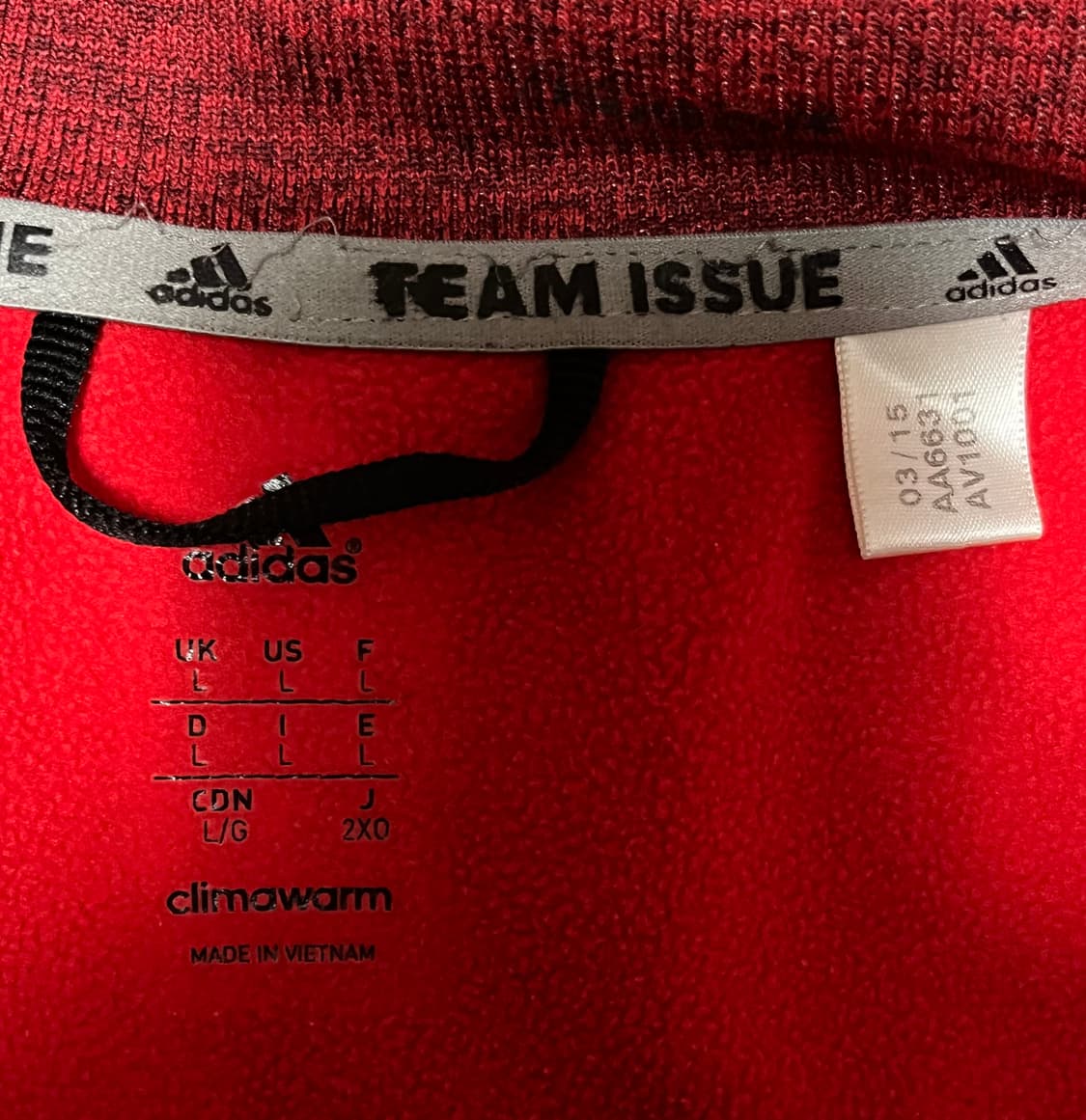 아디다스 팀이슈 Climawarm 집업 자켓 L 상품이미지4