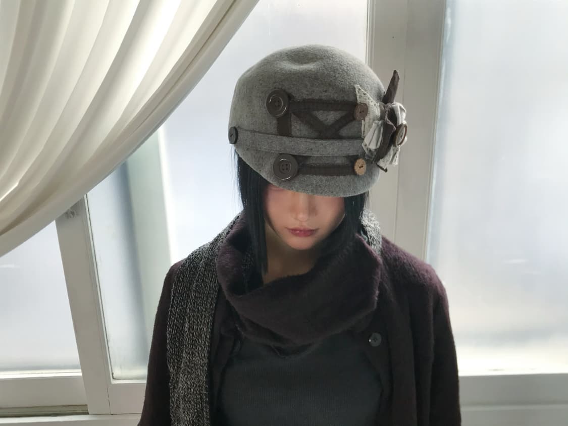 Antique patch flower napoleon riding cap 상품이미지9