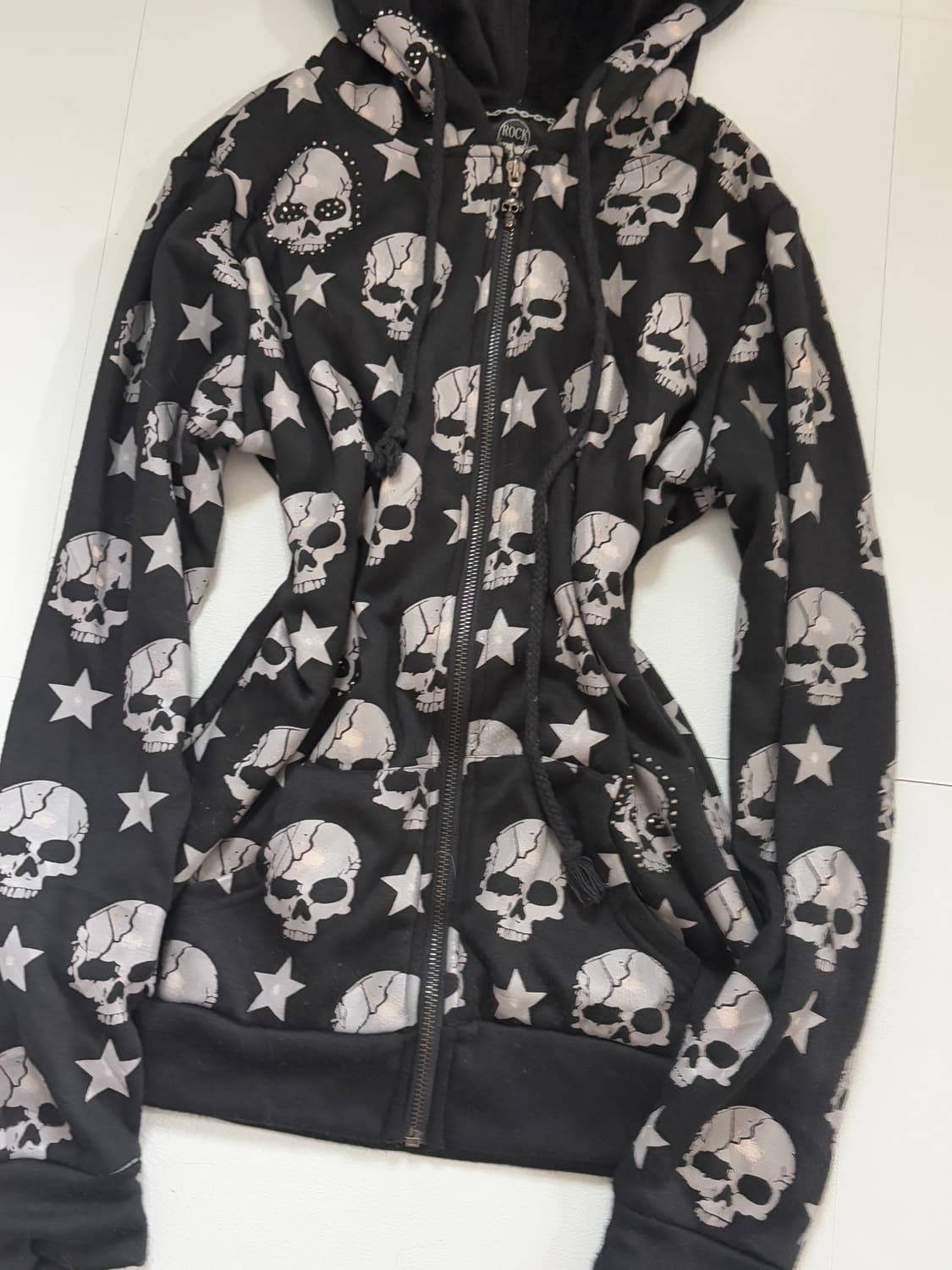 • Black Skull Hooded Zip-Up 상품이미지4