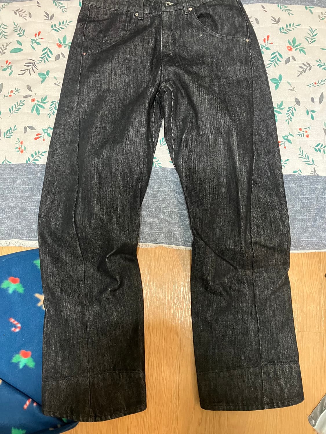 쿠어 트위스티드 데님팬츠 쉐도우블랙 S 상품이미지2