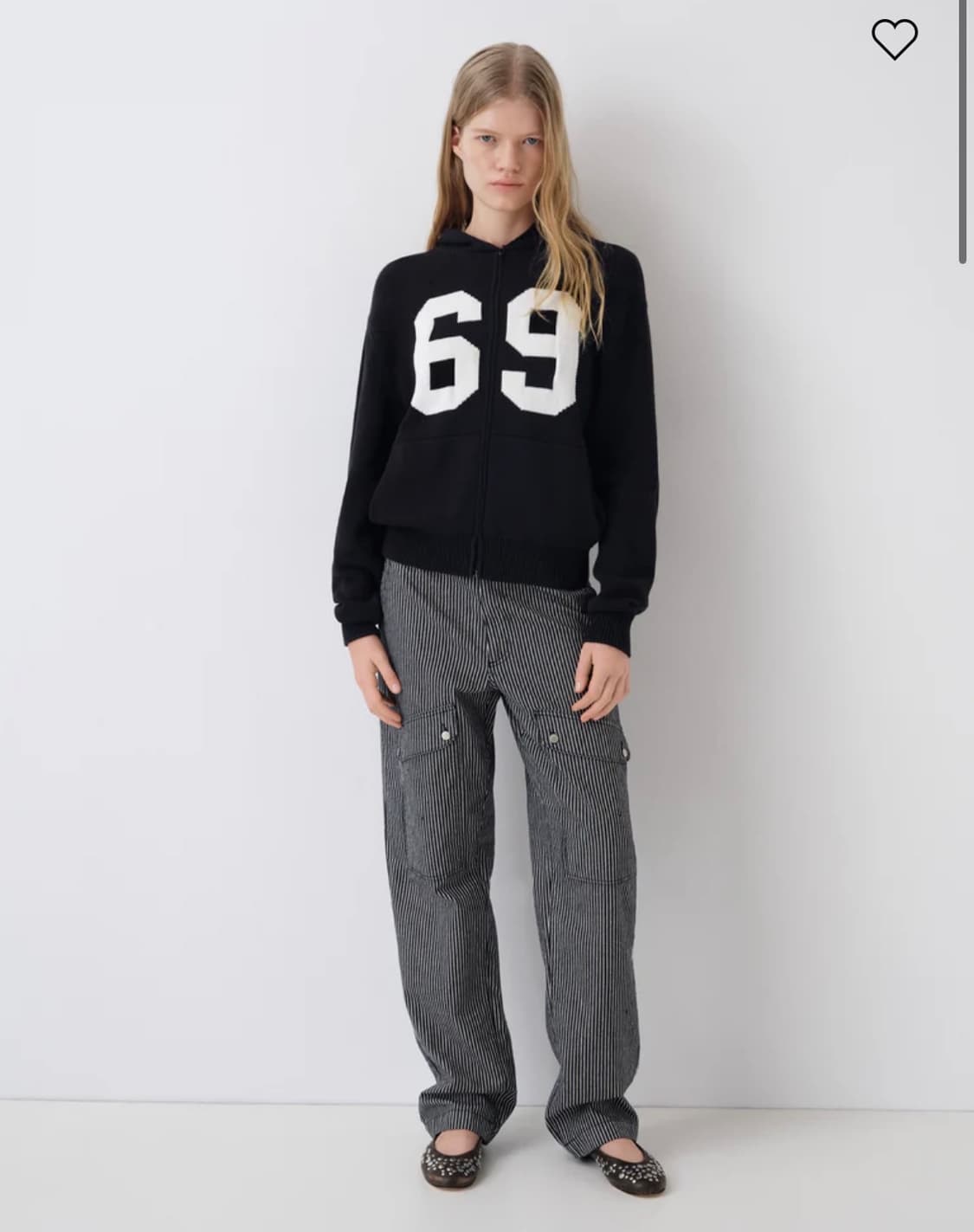 [S] 기마구아스 69 니트 후드집업 블랙/레드 상품이미지4