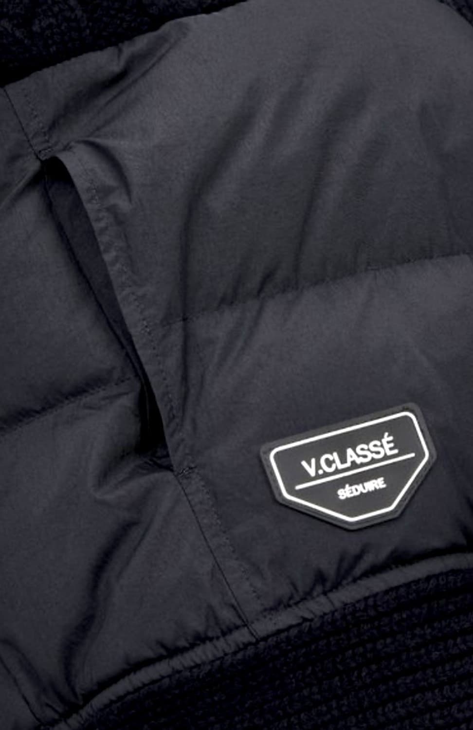 보브 니트 나일론 믹스 다운 자켓 상품이미지4