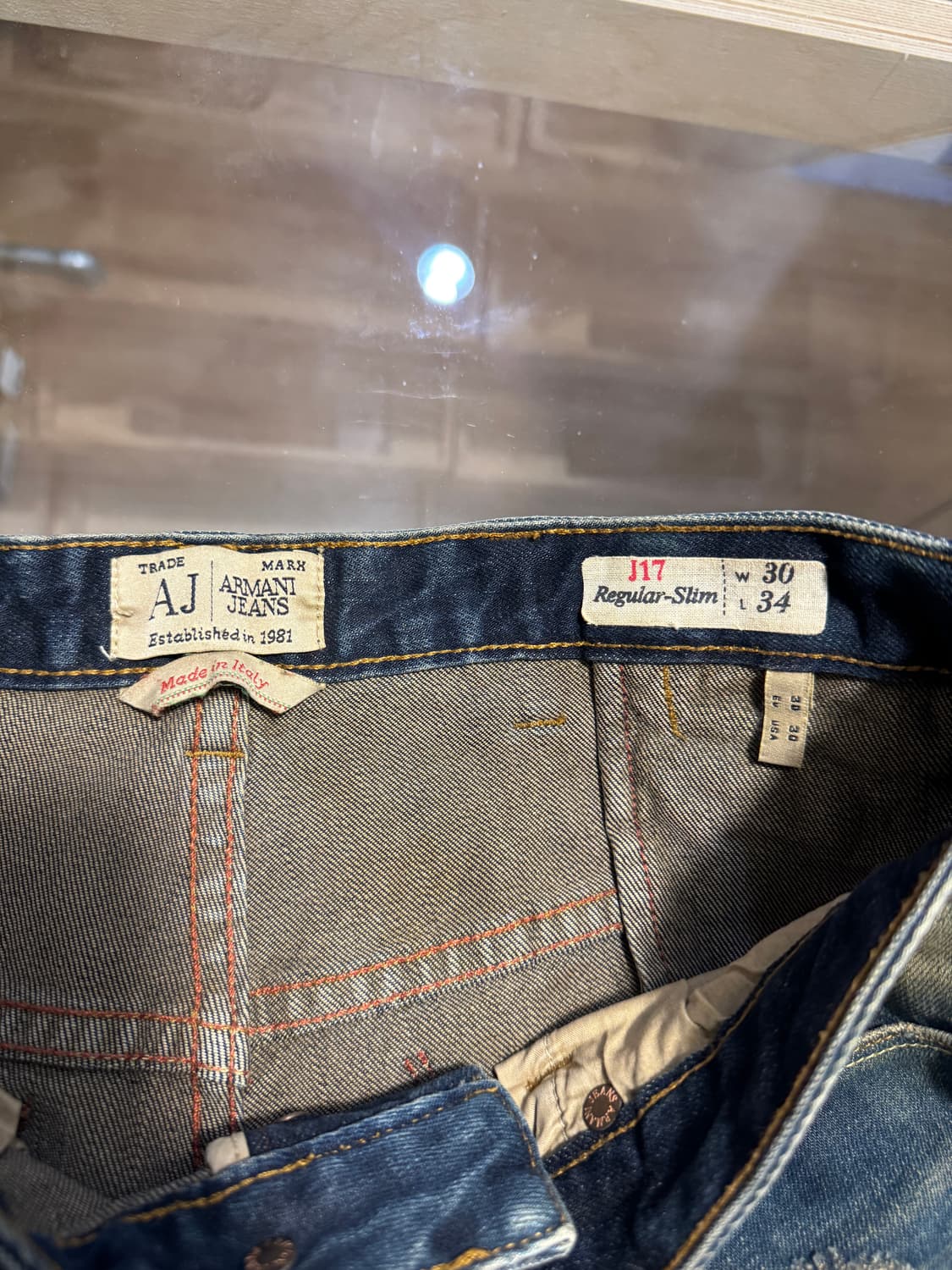 Armani jeans 아르마니진스 데미지 워싱 데님팬츠 상품이미지10