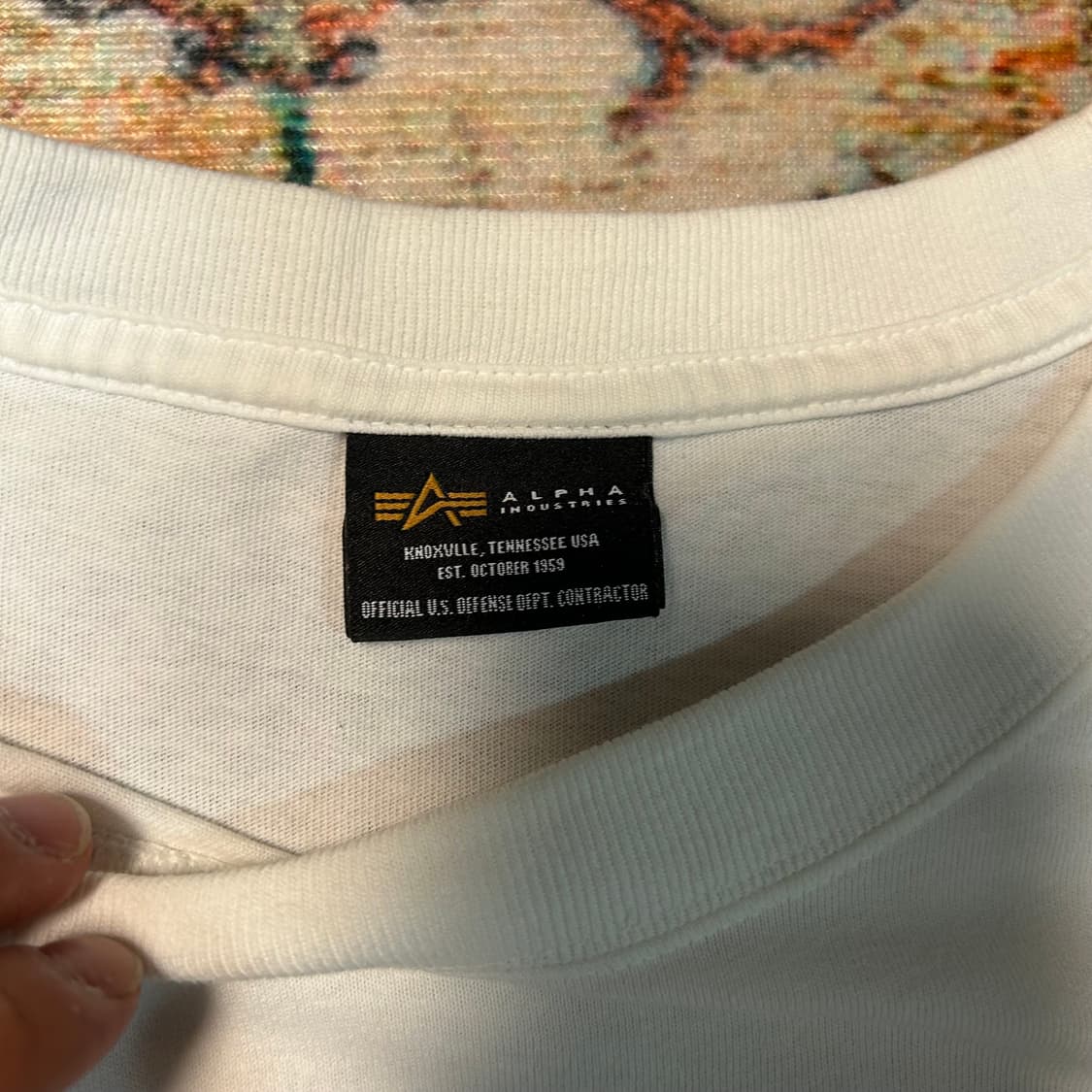 [L] 알파 인더스트리 ARMY 로고 프린팅 반팔 티셔츠 상품이미지2