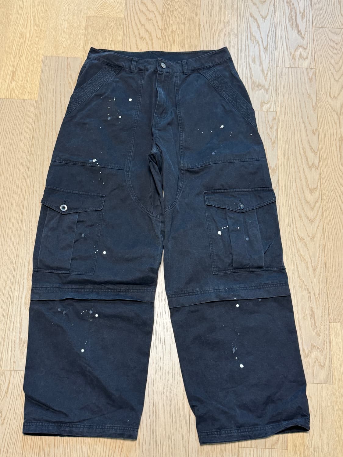 [2] 아캄 페인티드 밀리터리 카고 팬츠 블랙 상품이미지2