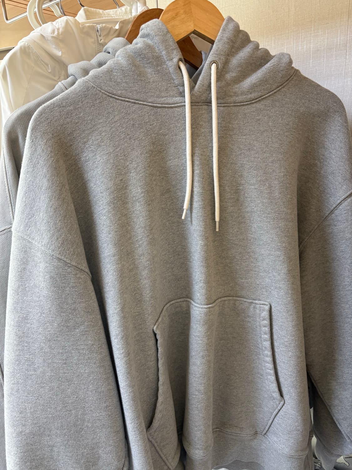 소버먼트 후드티 멜란지 그레이 상품이미지4