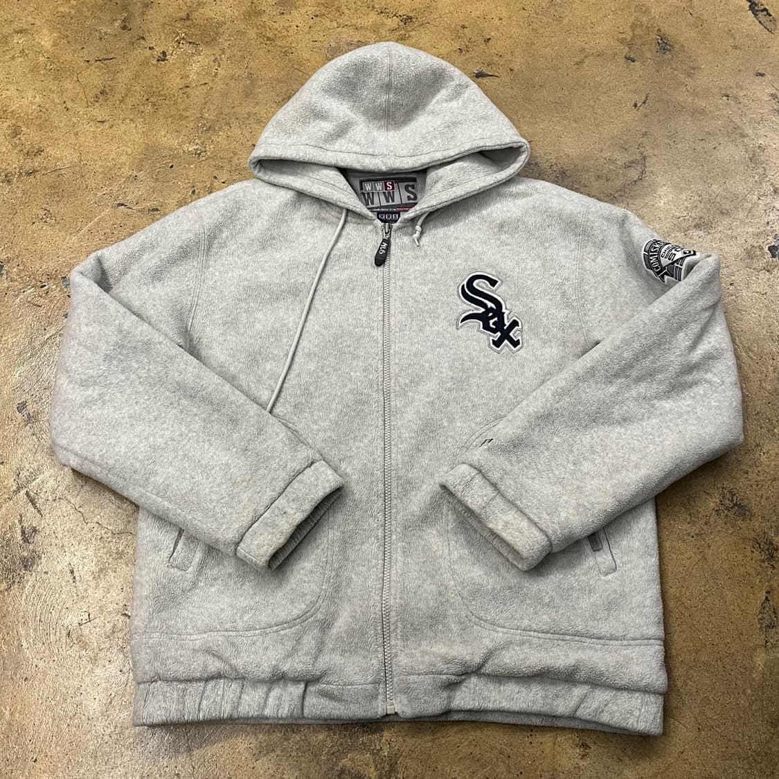 [정품] WWS 시카고 화이트삭스 후리스 후드집업 b14 상품이미지2