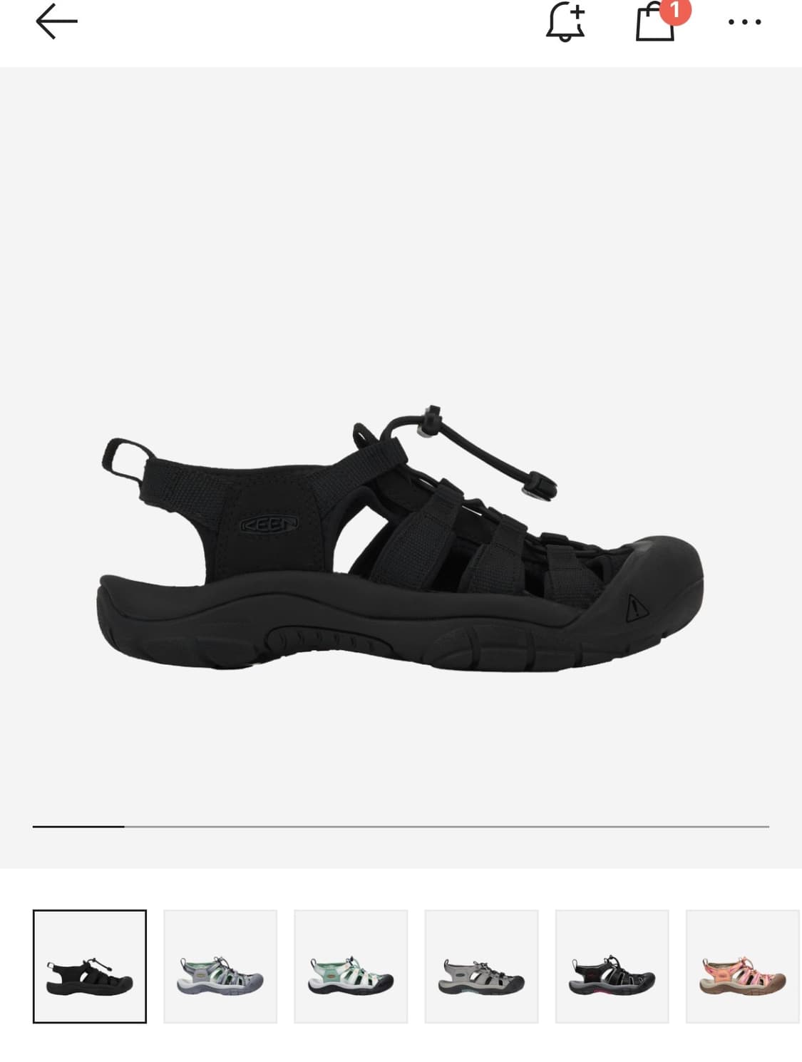 keen 뉴포트 H2 트리플 블랙 (우먼) 230 상품이미지1