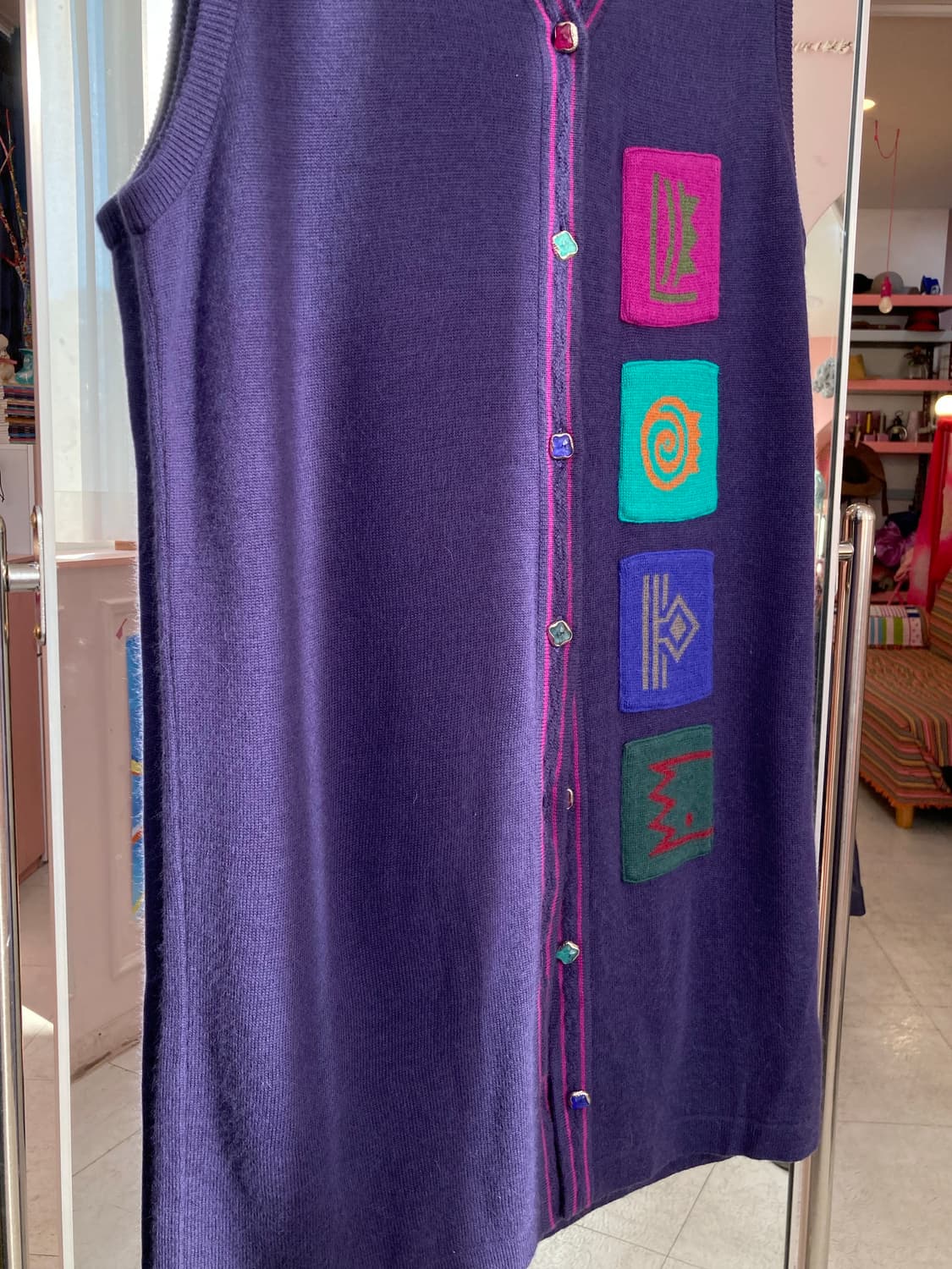 네이비 패치 후디 롱 가디건 상품이미지4