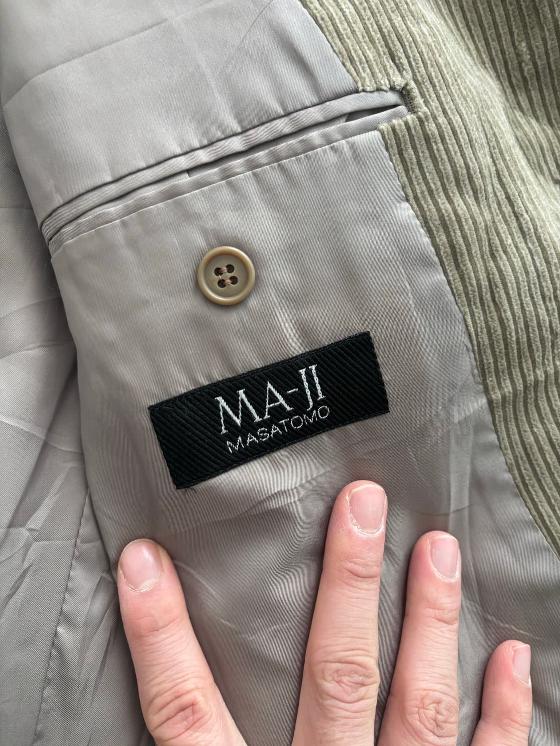 일본판 MA-JI MASATOMO 코듀로이 자켓 사이즈 105 상품이미지4