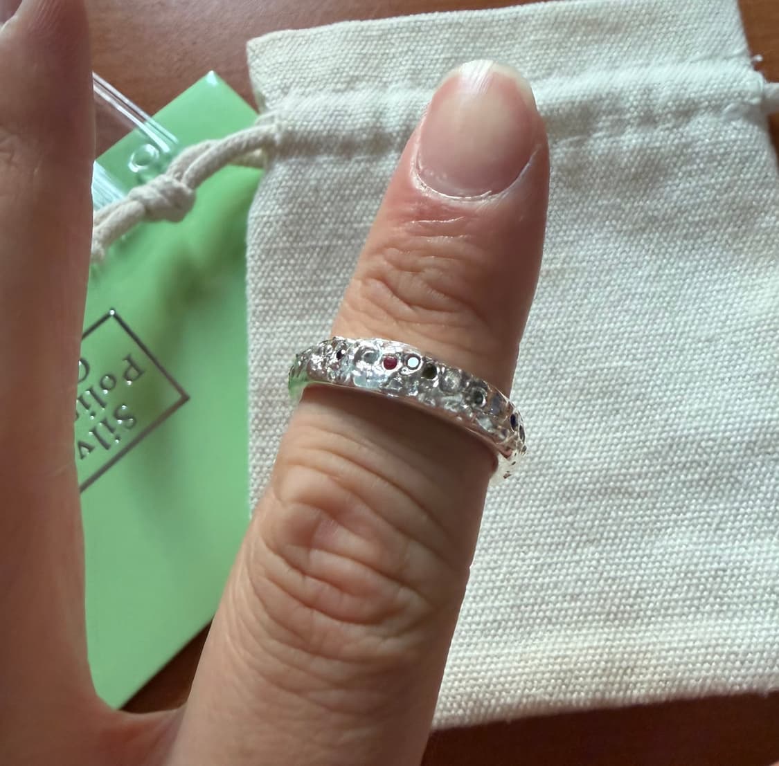 핸드메이드 빈티지 스톤 세팅 리얼 실버 반지 22호 상품이미지8