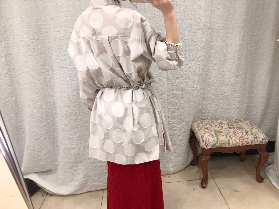 Big polka oversize shirts 상품이미지2