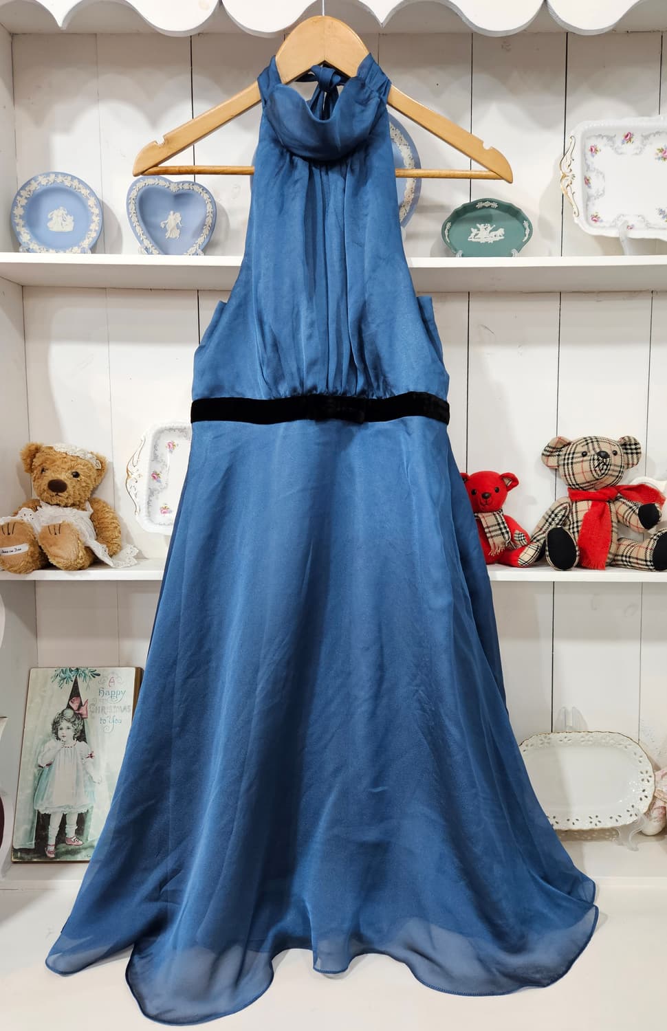 쉬폰 홀터넥 원피스 상품이미지1