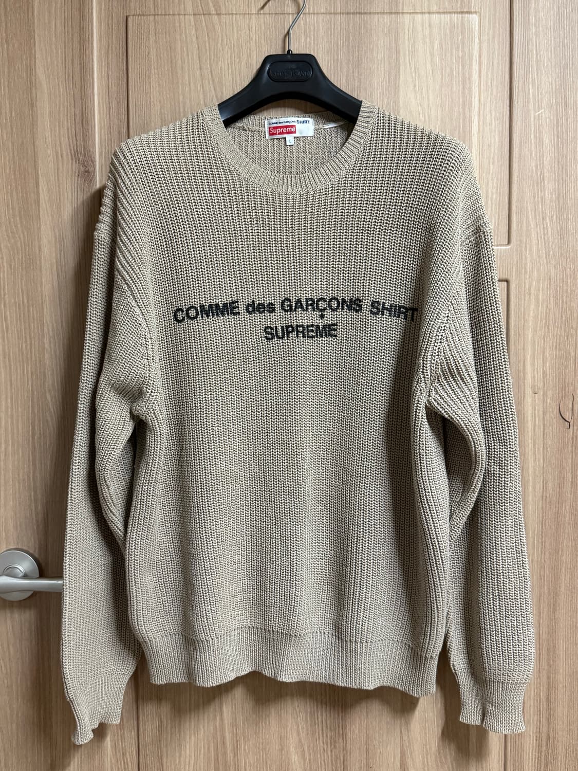 18FW 슈프림 꼼데가르송 shirt 스웨터 TAN L size 상품이미지2