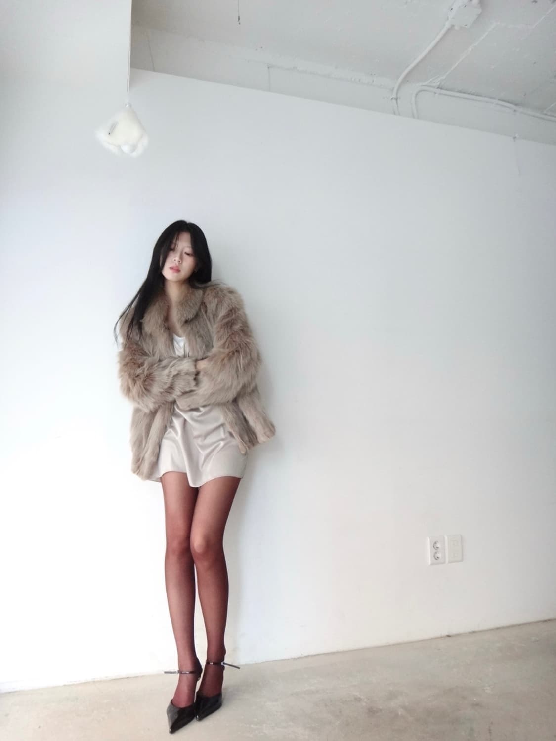 Bagle fur jacket / beige 상품이미지7