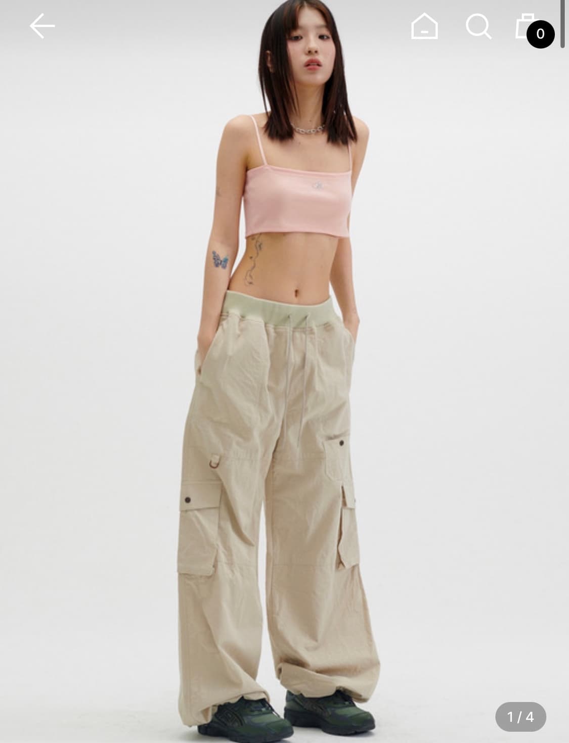 러닝하이 RIPSTOP BANDING CARGO PANTS [BEIGE] 상품이미지1
