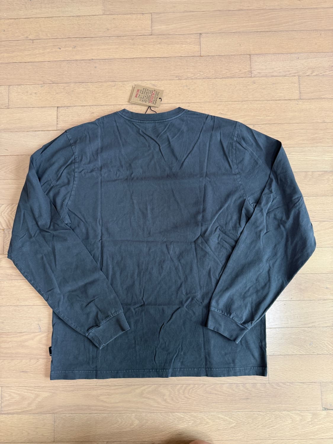 [XXL] stussy 스투시 피그먼트 다이드 롱슬리브 긴팔 티셔츠 블랙 상품이미지5