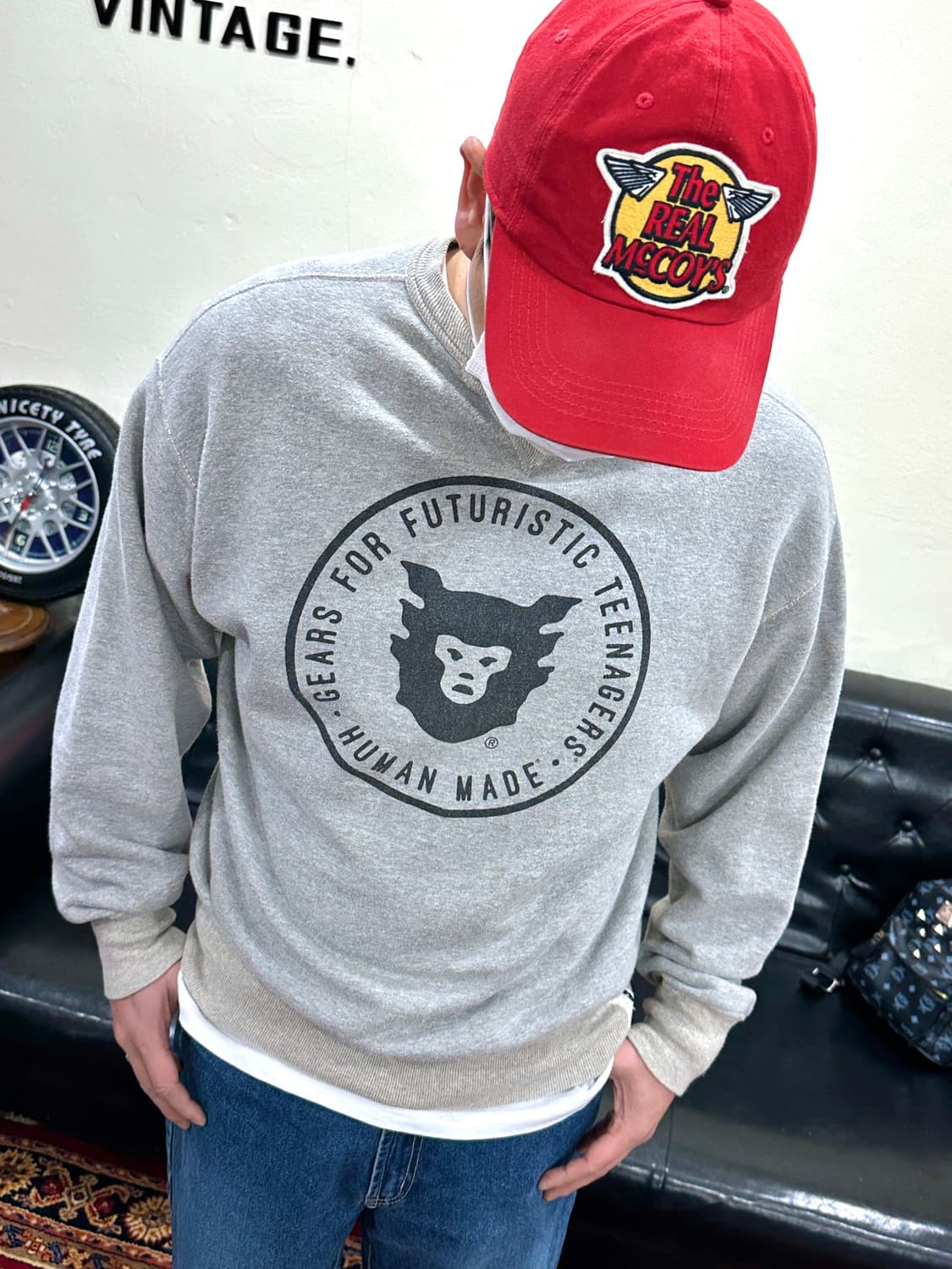 휴먼메이드 스웻셔츠 그레이 XL 상품이미지3