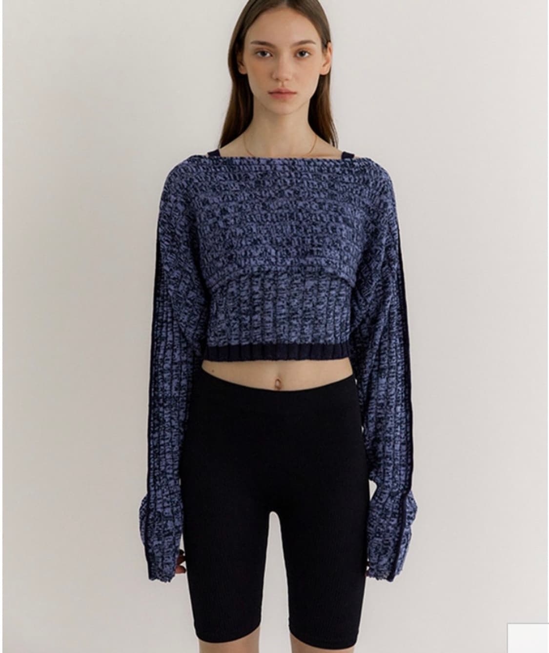 모센틱 라이닝슬리브리스볼레로세트 navy 상품이미지1