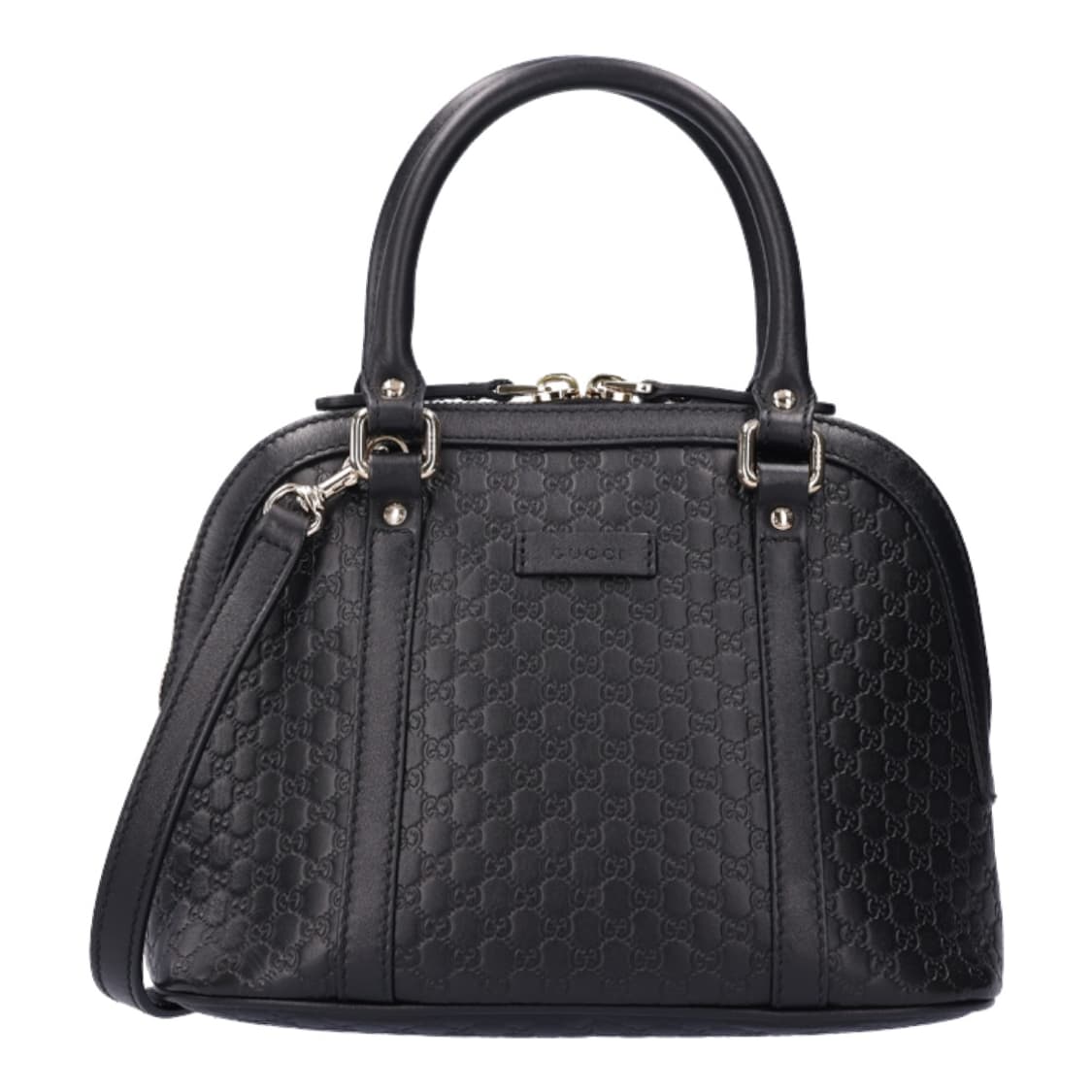 구찌 449654 마이크로 시마 미니 돔 토트백 레더 블랙  상품이미지10