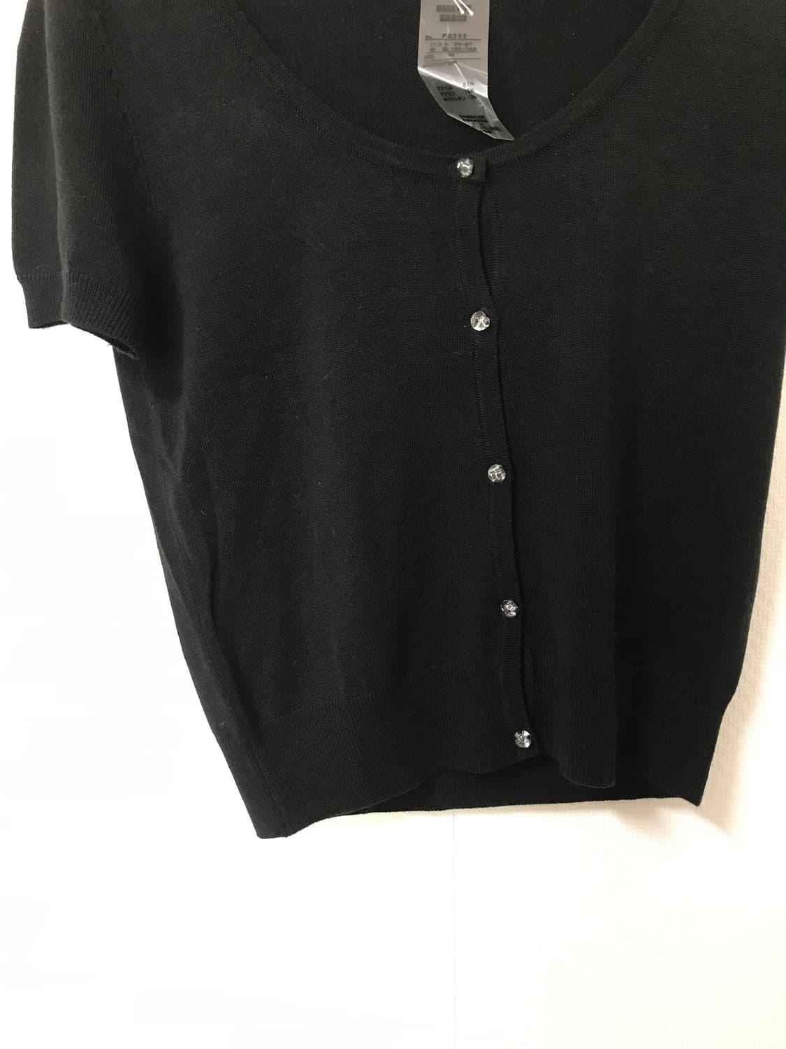  black clear button knit cardigan  상품이미지2