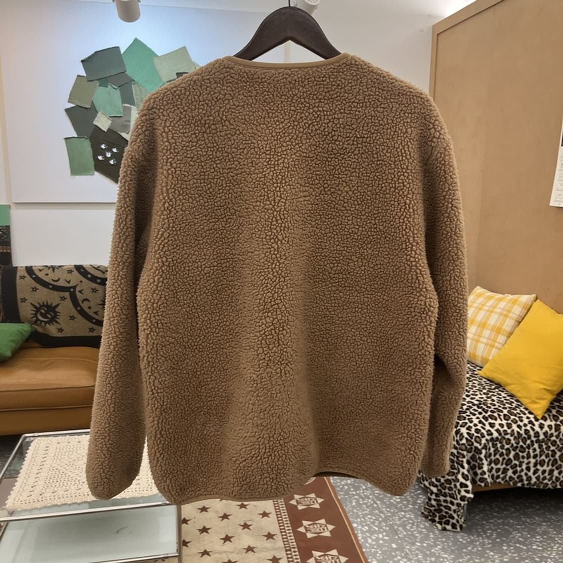 유니클로 U 캐주얼 빈티지 브라운 양털 후리스 자켓 L C10146 상품이미지4