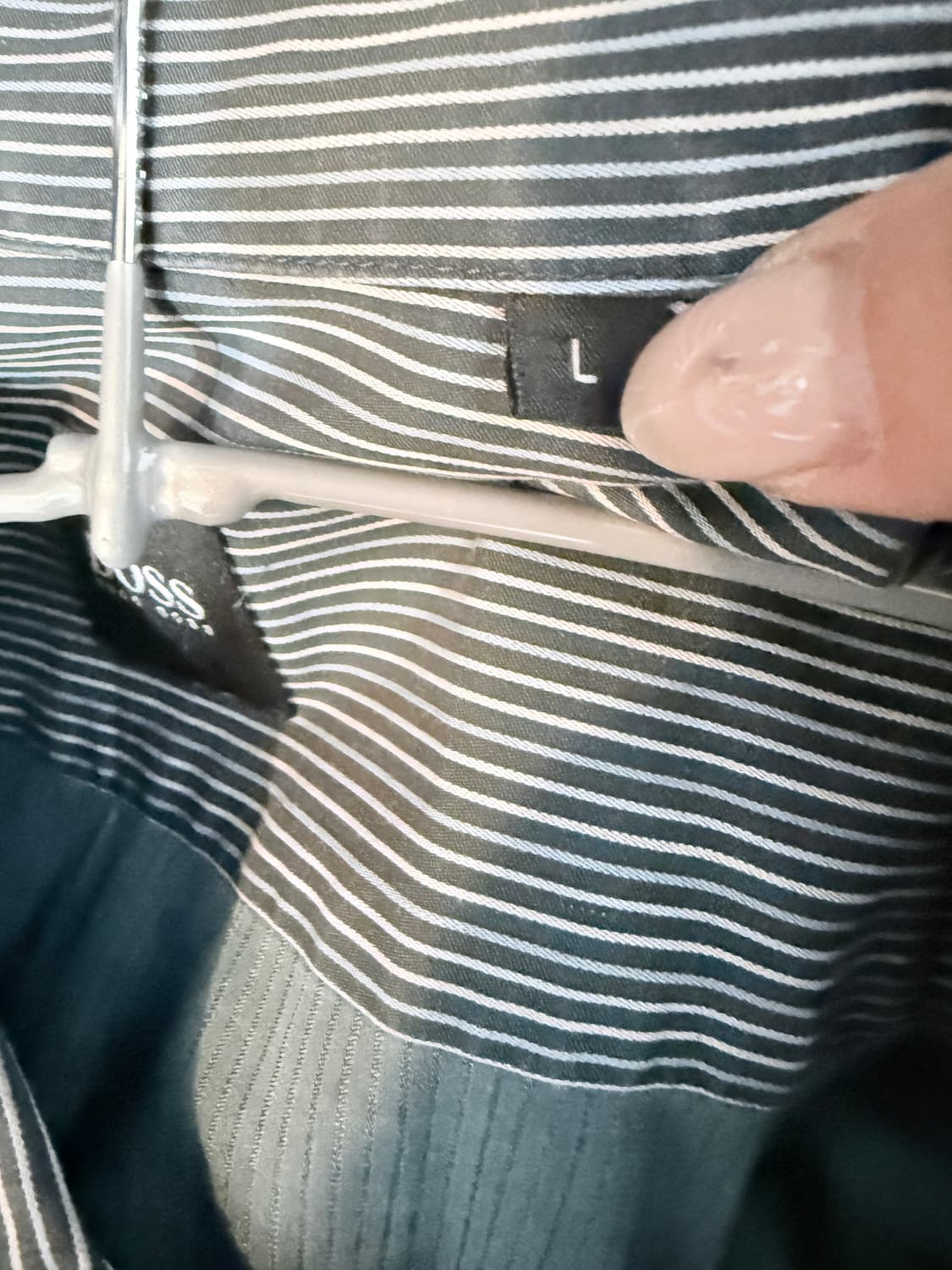 BOSS HUGO BOSS 휴고보스 스트라이프 배색 셔츠 100-105 상품이미지5