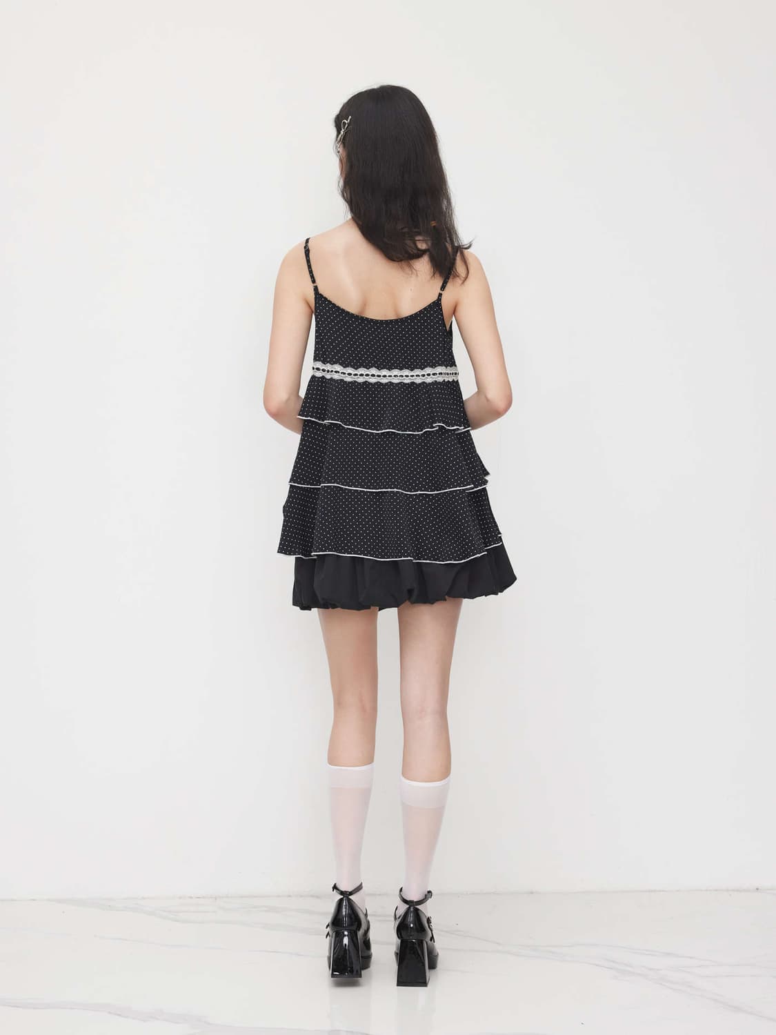 샵사이다 Dot layered lace sleeve 상품이미지4
