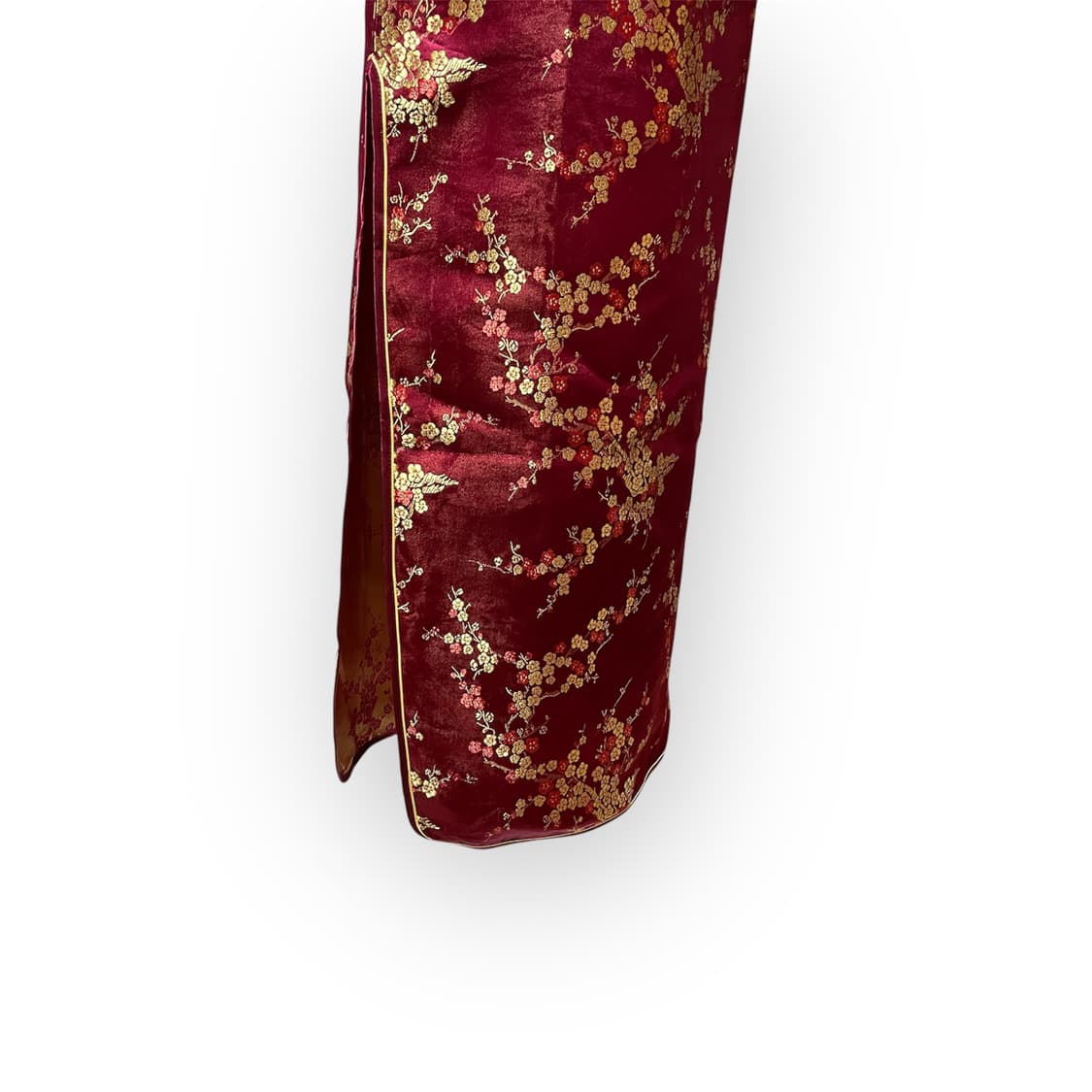 버건디 골드 치파오 상품이미지3