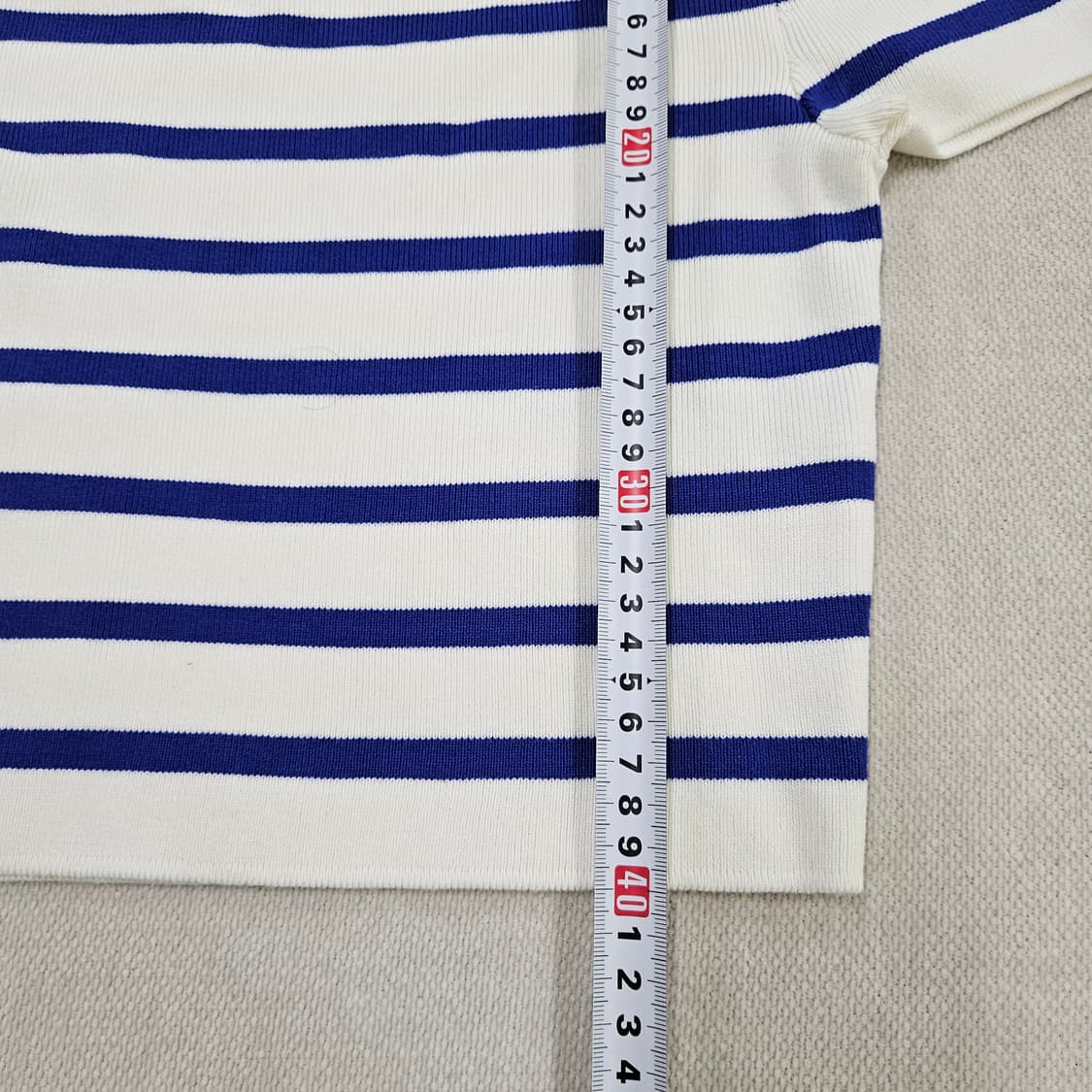 S 자라 여성 스트라이프 크롭 반팔 티 0618Y2 상품이미지6