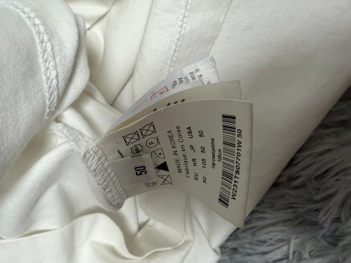 우영미 백로고 반팔티 <size 50> 상품이미지3