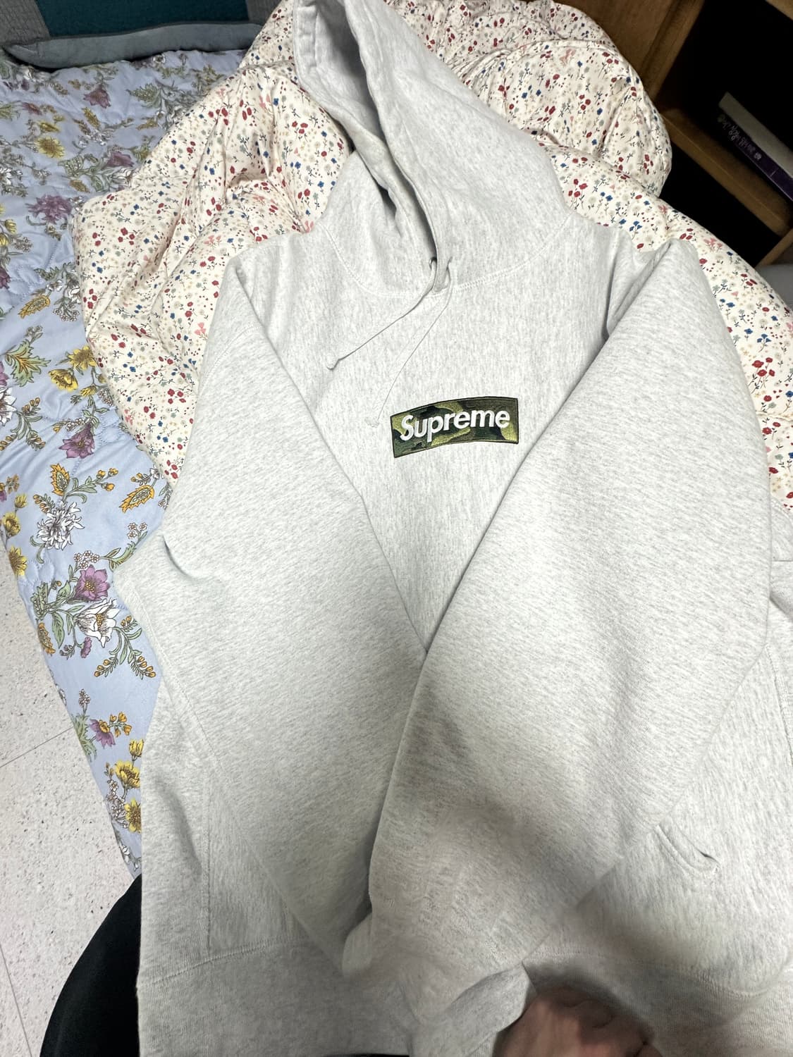 슈프림 23fw 카모 박스로고 후드 애쉬 그레이 xl 상품이미지2