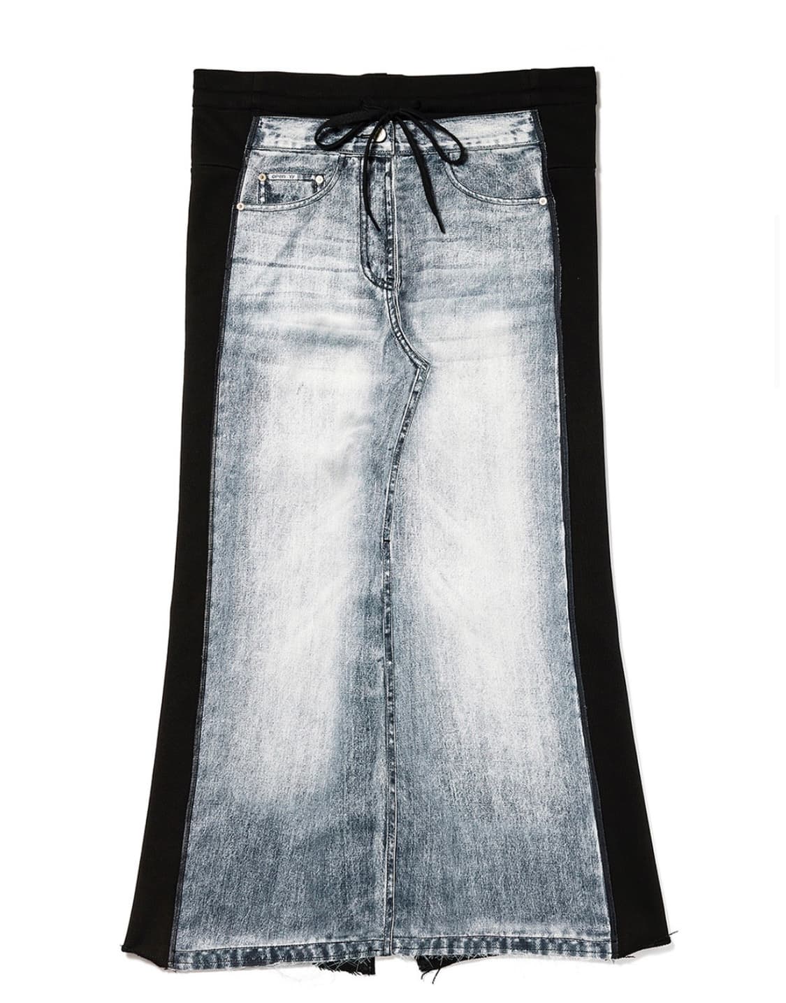 오픈와이와이FRONT JEAN EFFECT JERSEY SKIRT, BL 상품이미지4