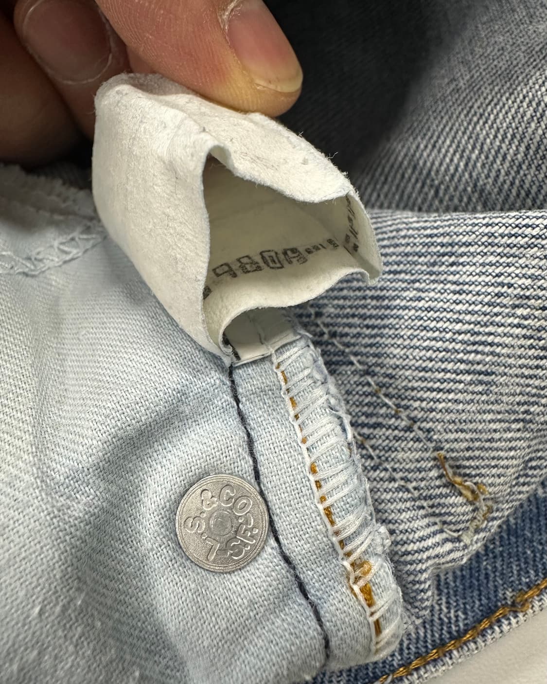 (허단36.5)80'S 리바이스 USA 오렌지탭-M1674 상품이미지8