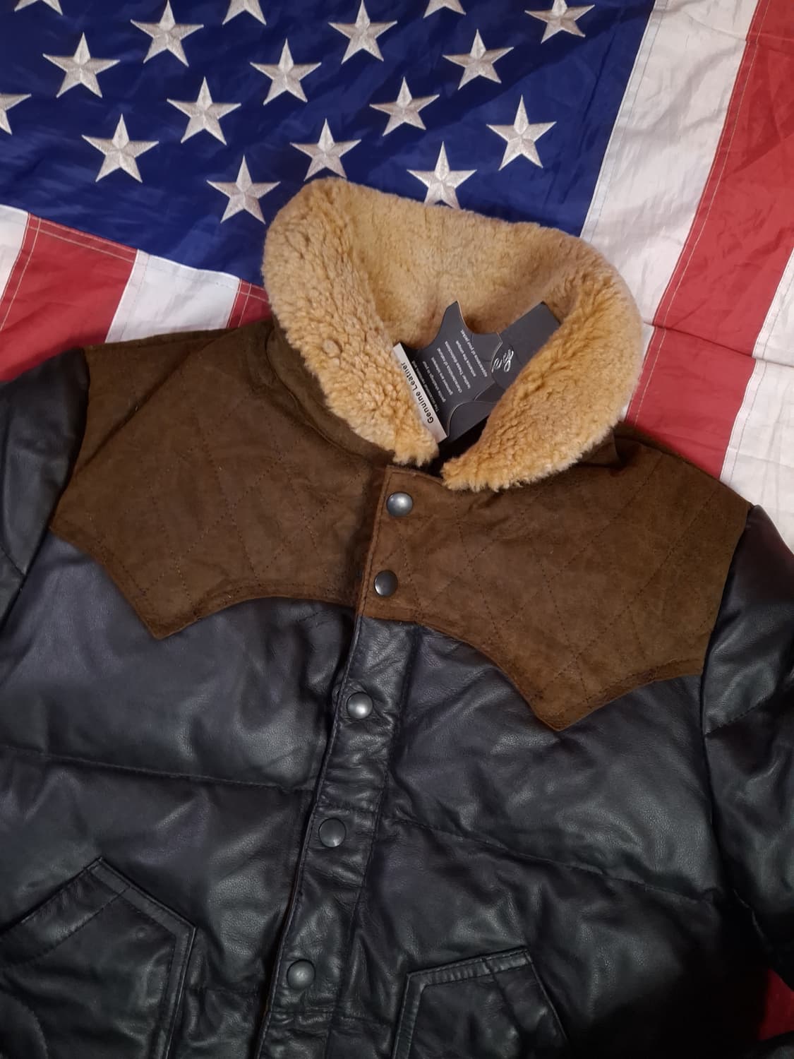 택새제품 Curphey 리얼레더 웨스턴 패딩 자켓 상품이미지2