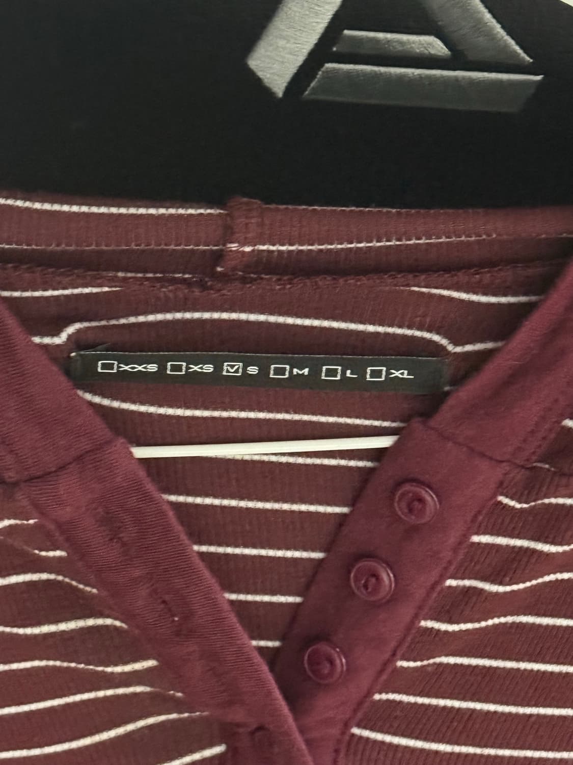 SCULPTOR  Stripe Hoodie Tee Burgundy 상품이미지4