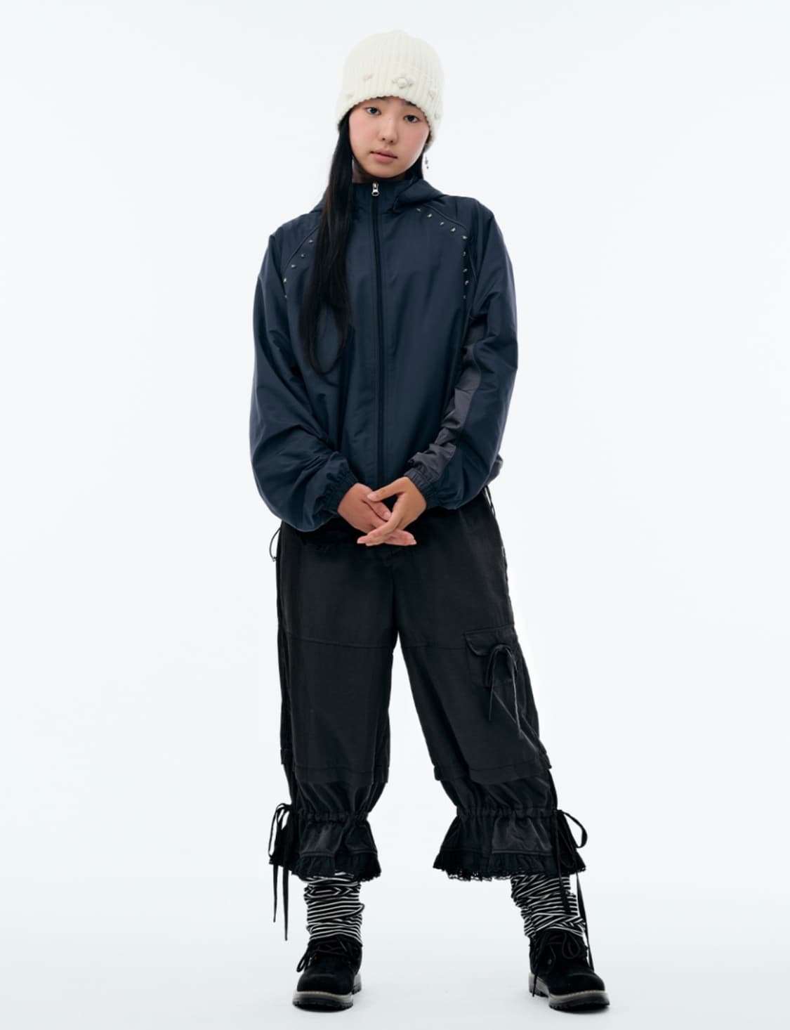 [택있는새상품] 뚜오미오 바람막이 자켓 (네이비) 상품이미지4