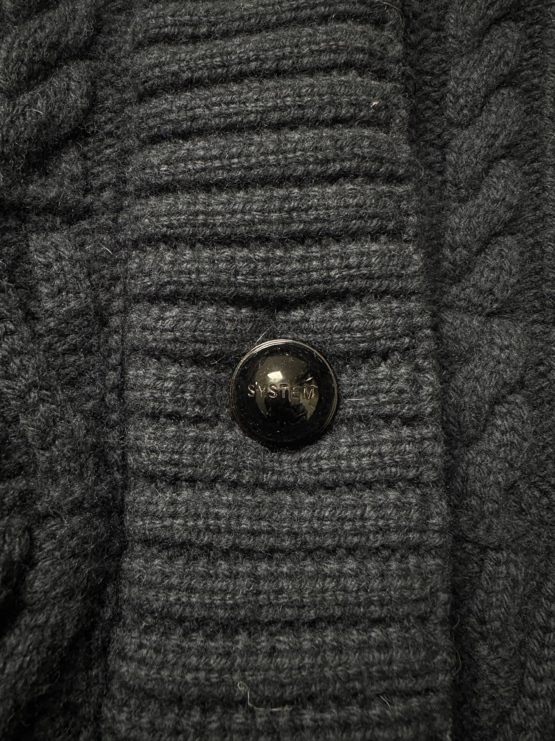 한섬 시스템 케이블 니트 패딩 가디건 네이비 F 상품이미지3