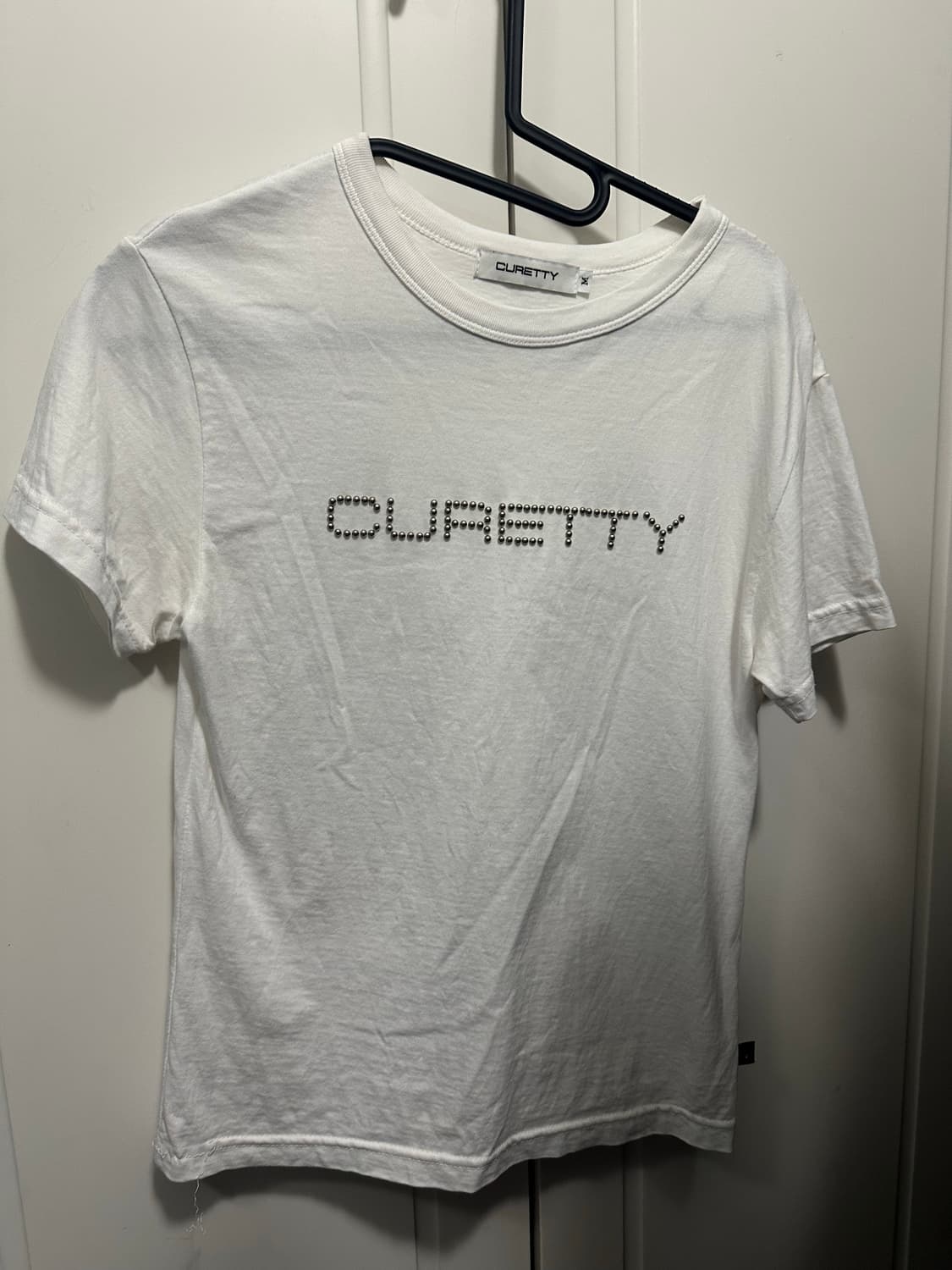 큐리티 C LOGO CONVEX T-SHIRT_WHITE 상품이미지3