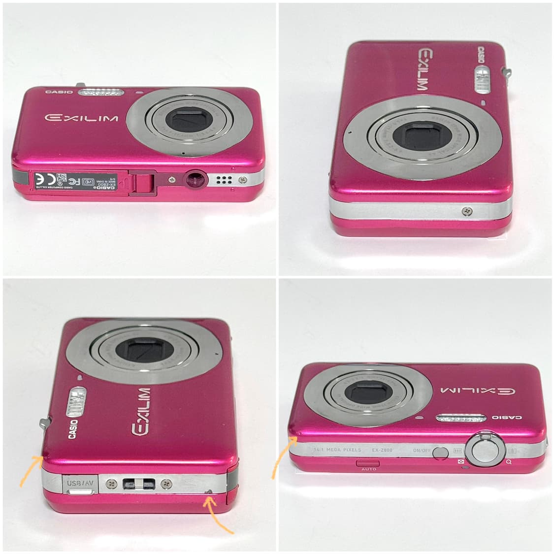 카시오 엑슬림 Z800 체리핑크 빈티지디카 상품이미지3