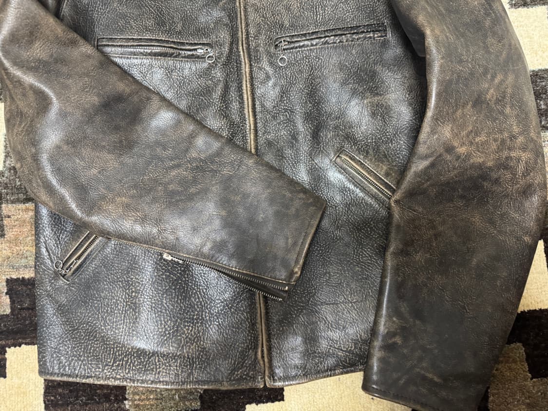 RRL 더블알엘 오웬스 가죽 레더 자켓 M 상품이미지4