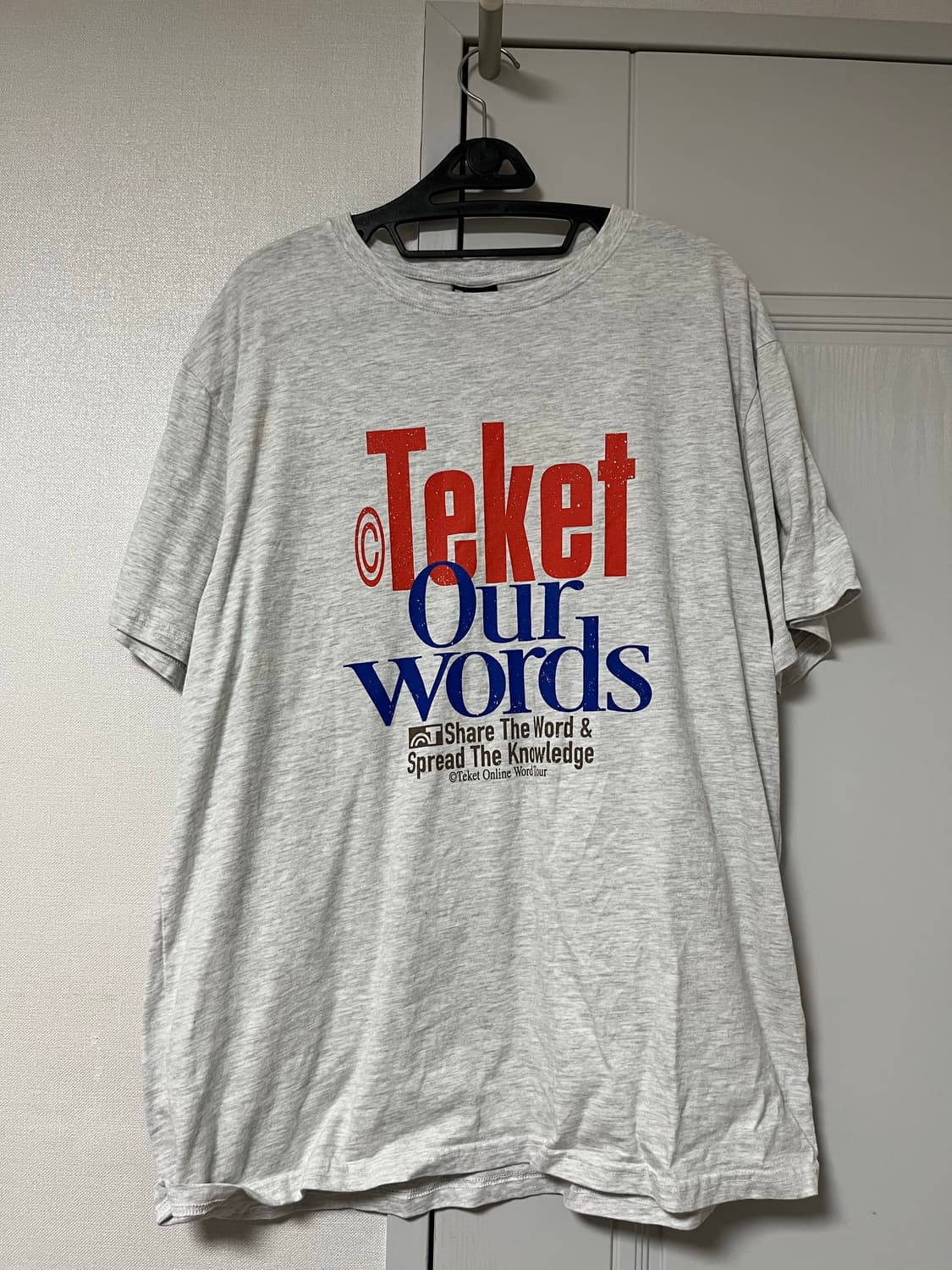 테켓 teket our words tee 멜란지 그레이 M 상품이미지3
