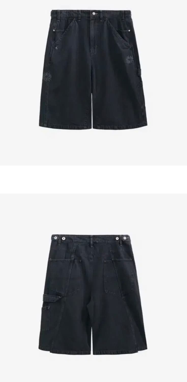 [2 새상품] 폴리테루 1/2 해머데님 워시드블랙 상품이미지1