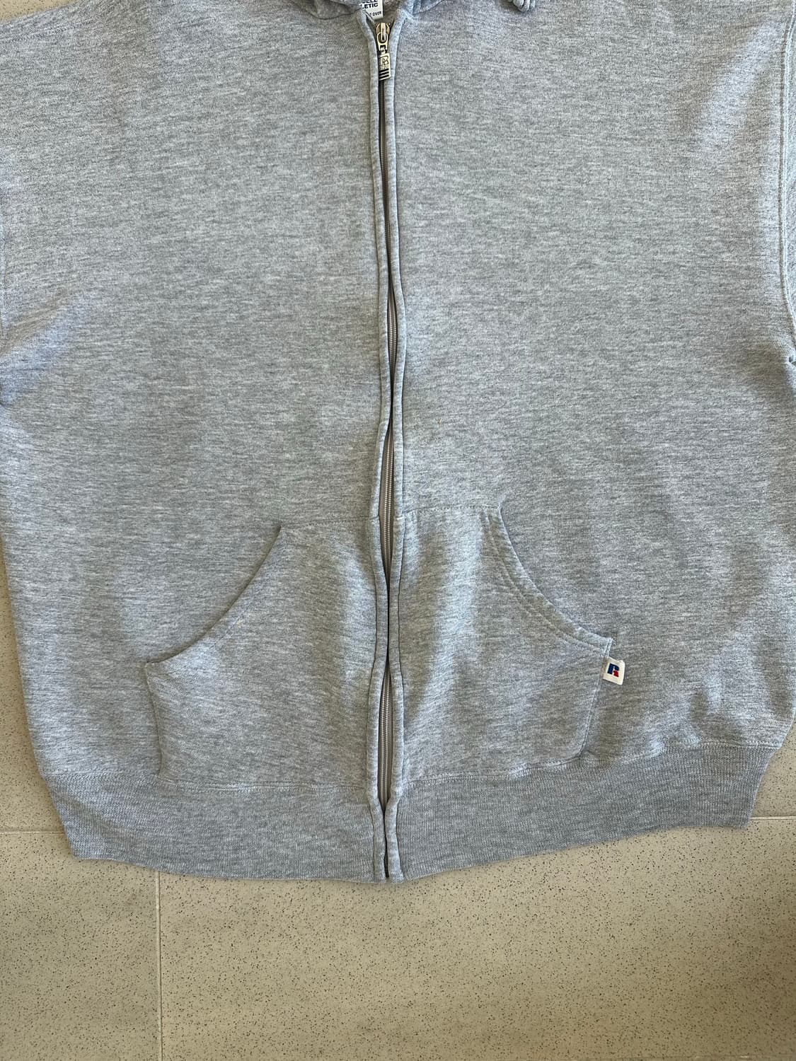 90s 빈티지 러셀 후드집업 그레이 XL 상품이미지4