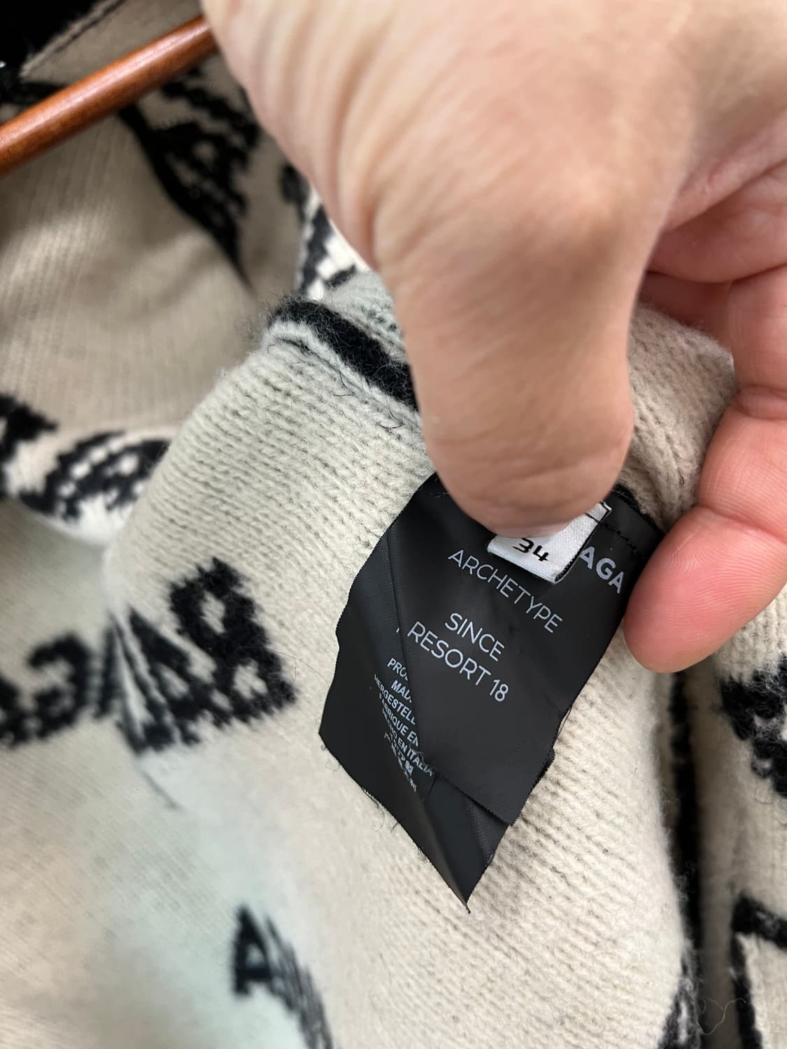 여) 발렌시아가 레터링 롱가디건  상품이미지9